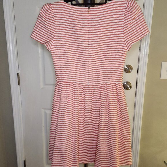 Juicy Couture Angel Boucle Striped Textured Mini Dress 2 NWT Orange/White - Picture 3 of 12